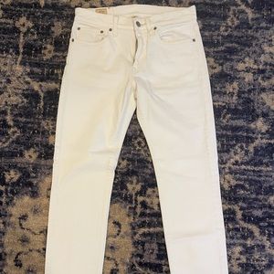 JCrew Mens 5-Pocket White Jeans